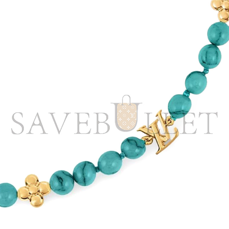 l0vis Vvtt0n lv stones necklace turquoise